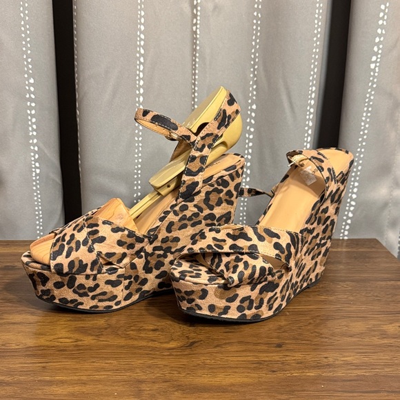 Xhilaration Shoes - Xhilaration Animal Print Wedge Sandals